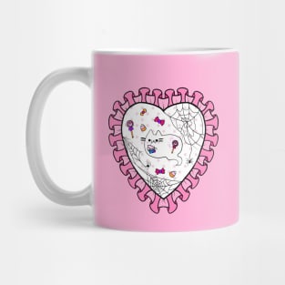 Spooky Cute Ghost Candy Cat Mug